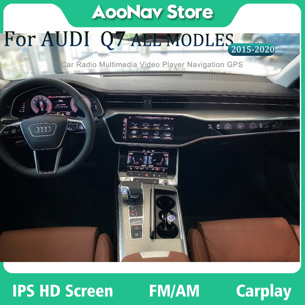 Copiloto para panel de instrumentos de coche, pantalla multimedia para Audi Q7, Q7, etron 2015-2020, copiloto