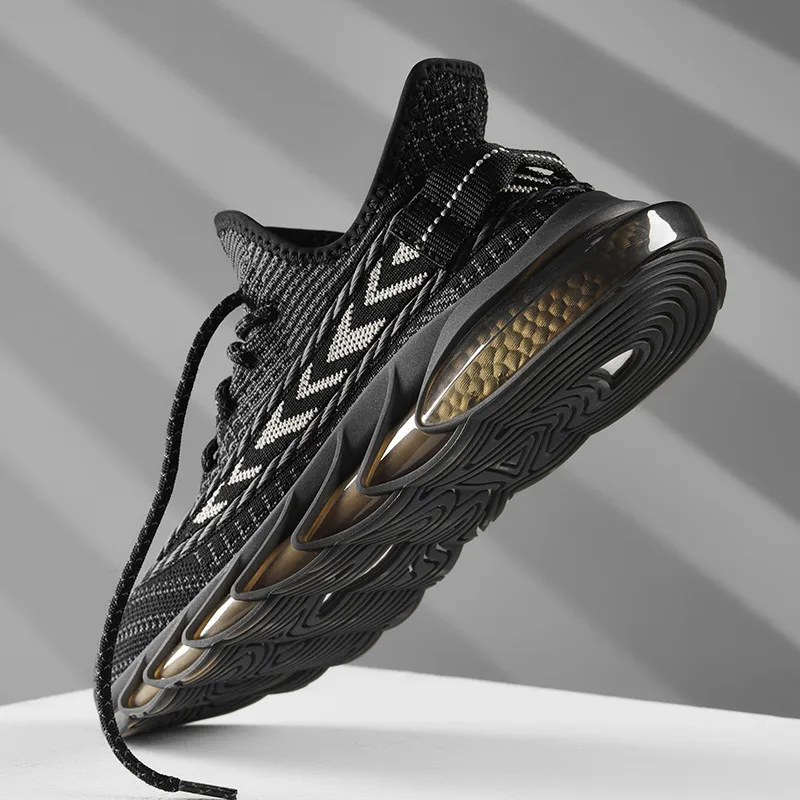 

OUNIBOKA 2021 New Men Shoes Breathable Light Outdoor Air Cushion Lace-up Sports Shoes Comfortable Casual Shoes