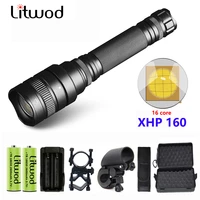 xhp160 led flashlight tatical torch lantern waterproof xhp90 shock resistant self defense hard light zoomable hunting lantern