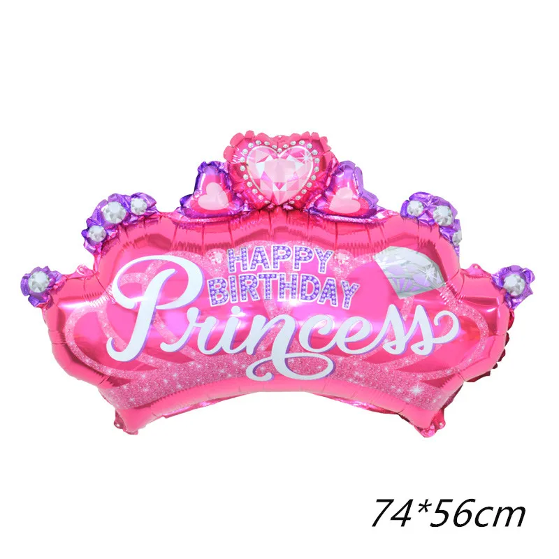 1 шт. на широкую ногу 39 дюймов золотые шары из фольги с короной «Prince» и «Princess» испанский детских празднований дня рождения coroa вечерние украшения для взрослых globos - Цвет: as picture