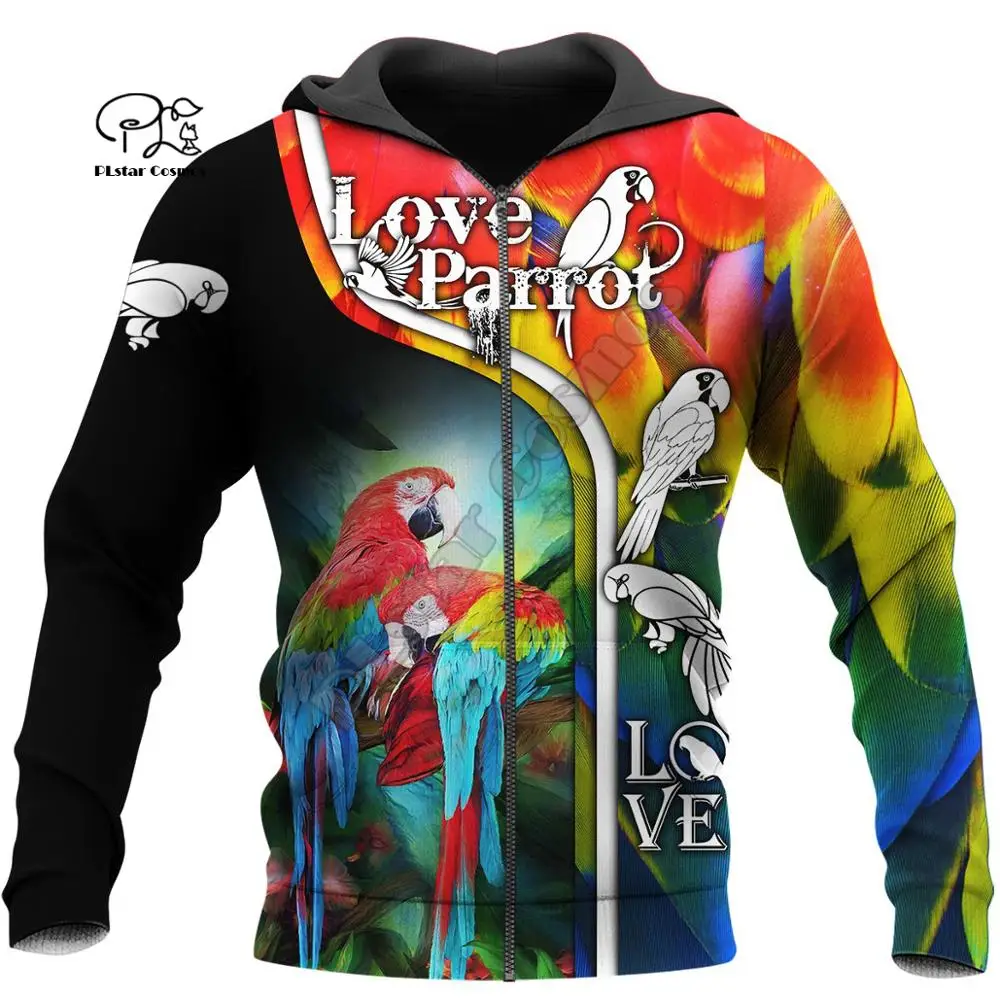 

PLstar Cosmos Animal Bird Parrot Pigeon Funny NewFashion Long Sleeve Streetwear casual 3DPrint Zip/Hoodies/Sweatshirts/Jacket A8