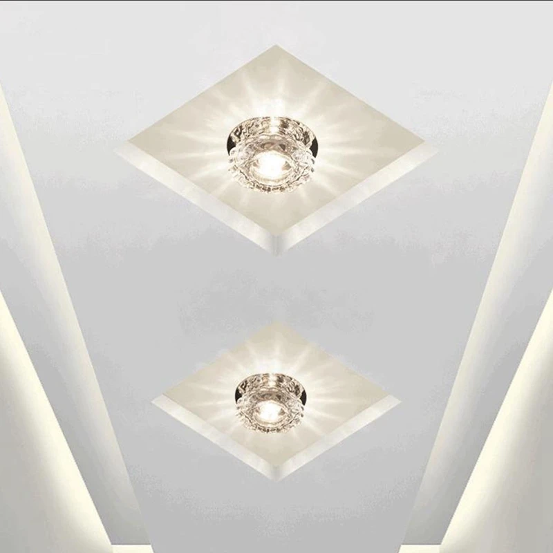 

3W 5W Aisle Flush LED ceiling lamp living room crystal corridor aisle lights LED Ceiling Lights Luces Front techo Balcony lamp P