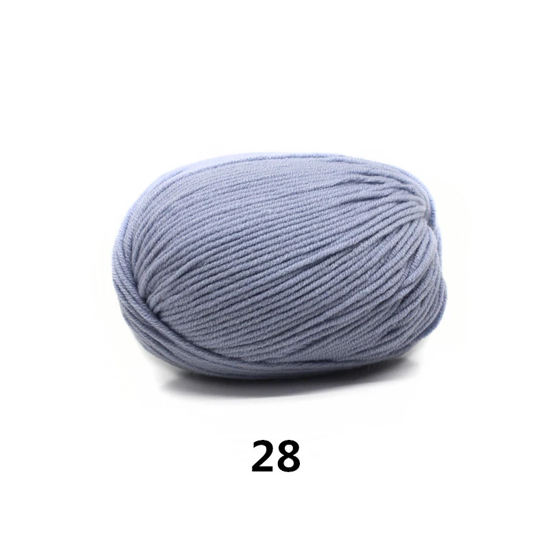 28 1pc 1 шт. кроше Пряжа Хлопок Детская Пряжа молочного оттенка хлопок крючком нитки для ручного вязания шерстяная линия для детей - Цвет: 28 1pc