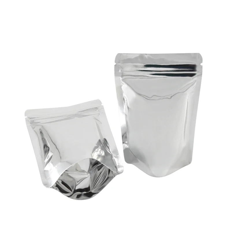 100 шт. серебристые пакеты на молнии из алюминиевой фольги | Дом и сад