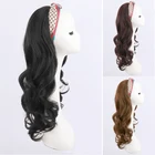 Парик DIANQI для женщин, длинный волнистый из синтетического волокна, длина 26 дюймов, с повязкой на голову