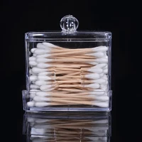 1pc acrylic cotton swabs storage holder box portable transparent makeup cotton pad cosmetic container jewelry organizer case hot