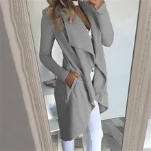 Модные женские открытые передние пальто и КУРТКА ЭЛЕГАНТНАЯ офисная женский кардиган Femme верхняя одежда осень зима Топ женская уличная одежда