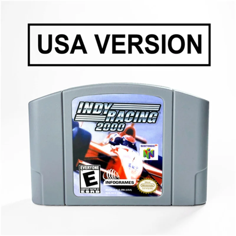 

Indy Racing 2000 For 64 Bit Video Game Cartridge USA Version NTSC Format