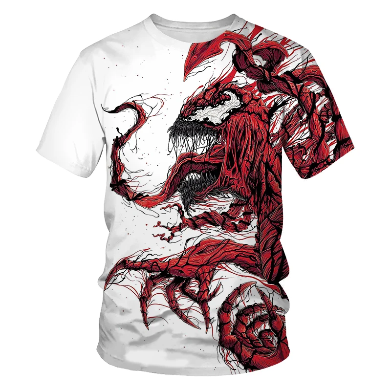 

Movie Character Venom 3D Printing Men's T-shirt Cool Harajuku O-neck Short Sleeve Oversized T-shirt Street Personality