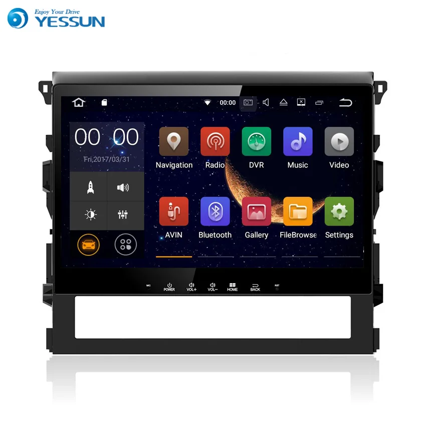 YESSUN для TOYOTA LAND CRUISER 2016 Android автомобильный GPS-навигатор плеер мультимедийный Аудио