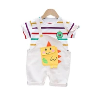 new summer children clothing baby girls clothes boys fashion t shirt overalls 2pcssets toddler casual costume kids tracksuits