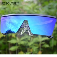 xczolyue siamese lenses big square sunglasses men shades for women fashion brand designer sun glasses clear outdoor sunglass 176