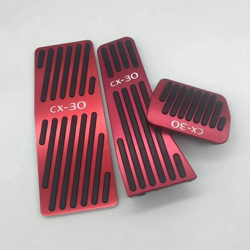 3 шт. алюминиевые красные колодки педаль тормоза и газа для ног Педаль Накладка