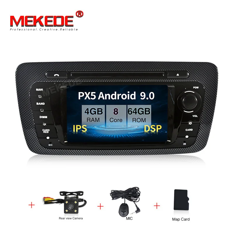 add camera MEKEDE ips экран DSP 4+ 64G Автомобильный dvd-плеер радио для сиденья Ibiza 2009 2010 2011 2012 2013 автомобильный стерео gps навигация wifi BT - Цвет: add camera
