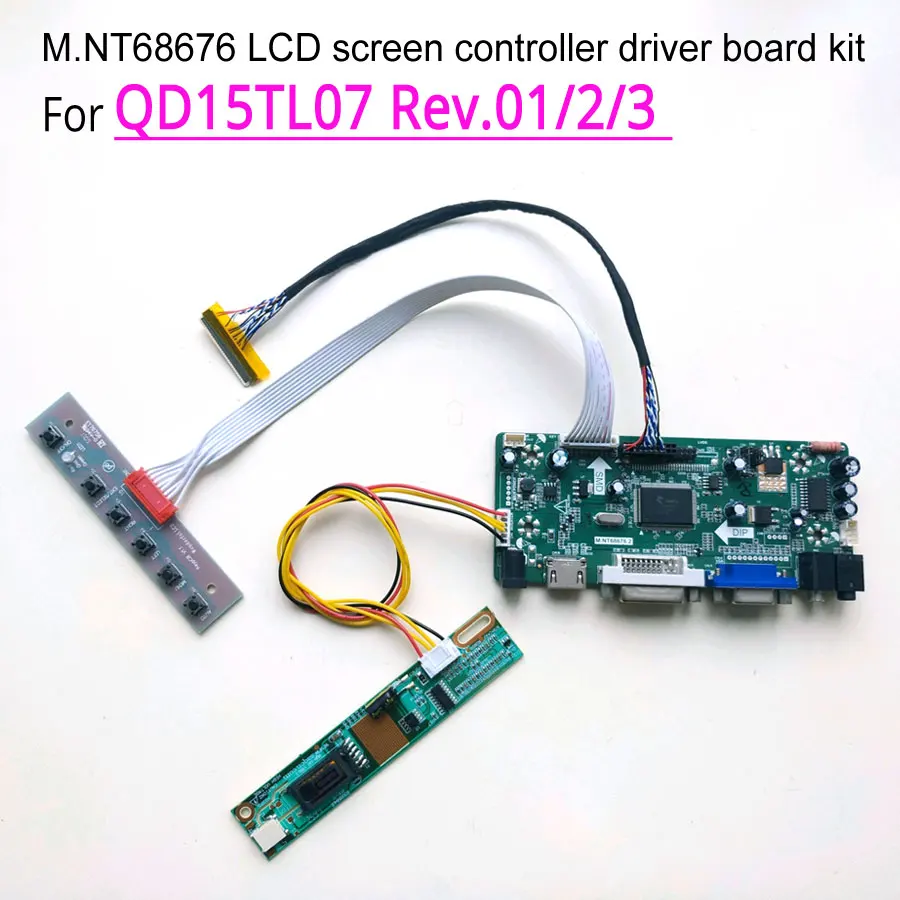 

For QD15TL07 Rev.01/2/3 15.4" 1280*800 VGA+DVI LCD Monitor Panel MNT68676 Screen Controller Drive Board CCFL LVDS 30Pin Kit