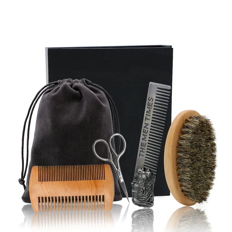 

Beard Kit for Men Grooming & Trimming Tool Set, Beard Brush, Comb, Scissors, Grooming Kit Gifts for Him Man Dad Father Boyfriend