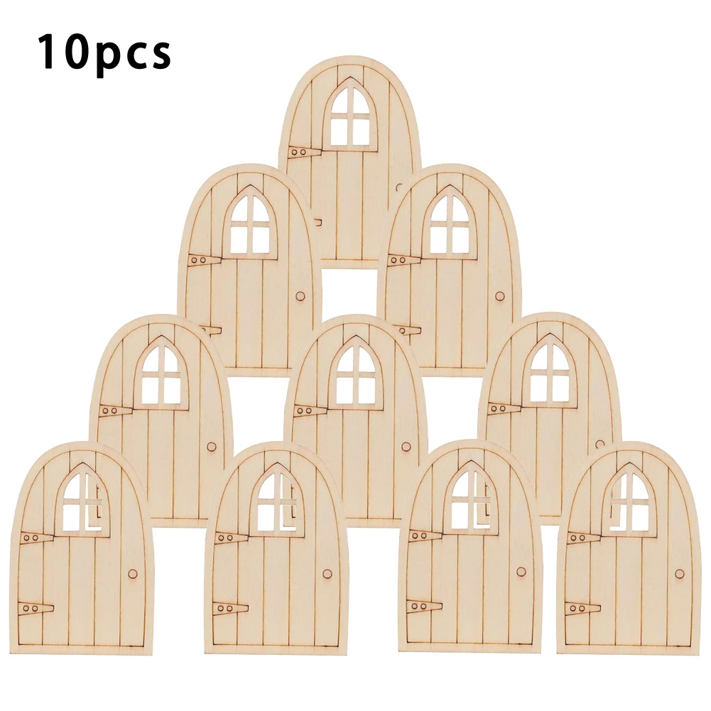 

Wooden Fairy Doors Mini Arch Hand Made Cute Fairy Elf Door Mouse Hole Miniature Wooden Door With Personalised Sign Post