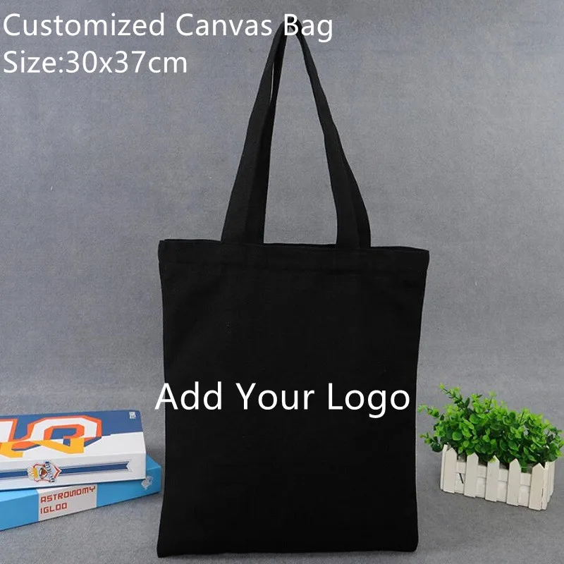 

DIY Canvas Bag 100pcs For Wholesale Qulified Reusable Women's Bag Canvas Promotion Tote Bag Women Shopping Bags in Size 30x37cm