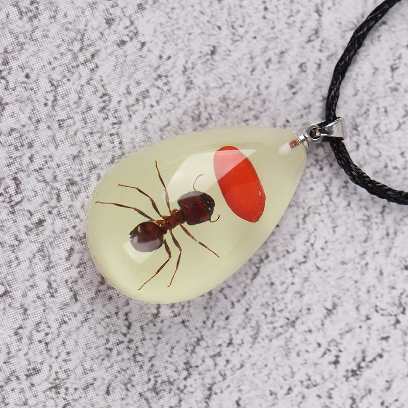 2021 Vintage Scorpion Chain Necklace Bronze Blue Women Jewelery Natural Insect Pendants Bohemian Custom Boho Jewelry | Украшения и