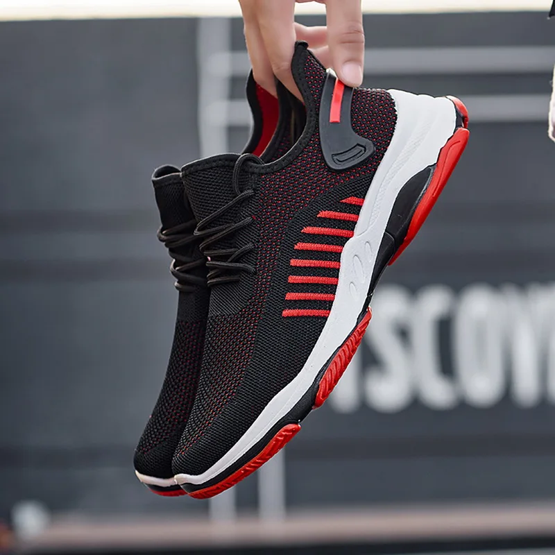 

Man's Sneakers Lace Up Vulcanize Running Male Shoes Breathable Comfor Mesh Shallow Flats Casual Boy's New Fashion