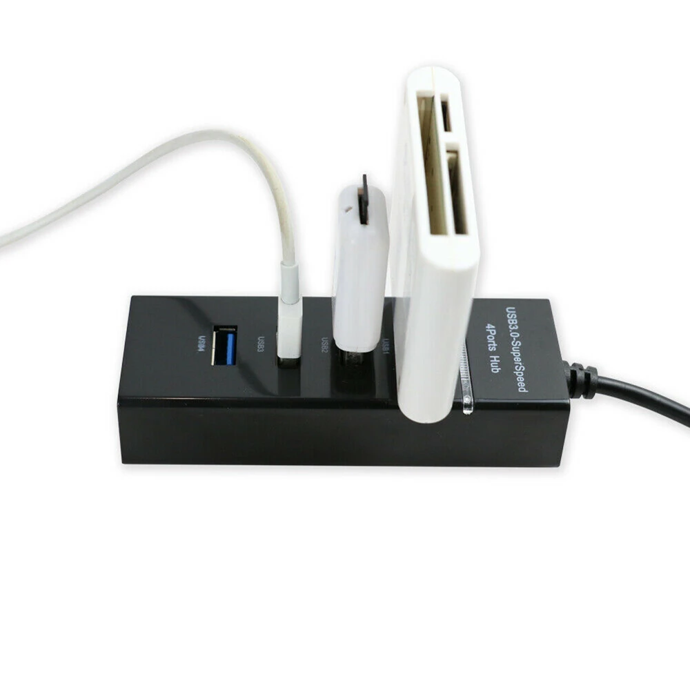 

Universal USB 3.0 SuperSpeed 4 Ports Hub with LED Light Ultra Slim Splitter Adapter Cable for Computer,Notebook,USB Flash Drive