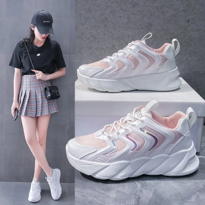 

2021 New Women's Sneakers Women's Fashion Platform Shoes Women's Platform Sneakers Spring Autumn Shoes Casual Vulcanized Shoes