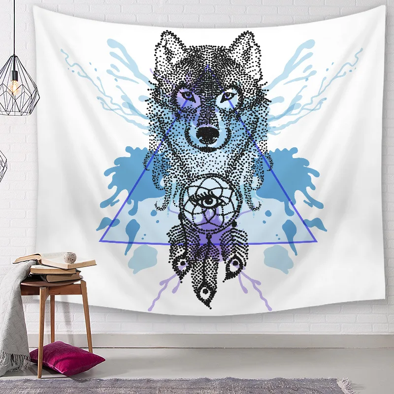 CAMMITEVER волк Ловец снов гобелен настенный плед для пикника одеяло палатка кемпинга