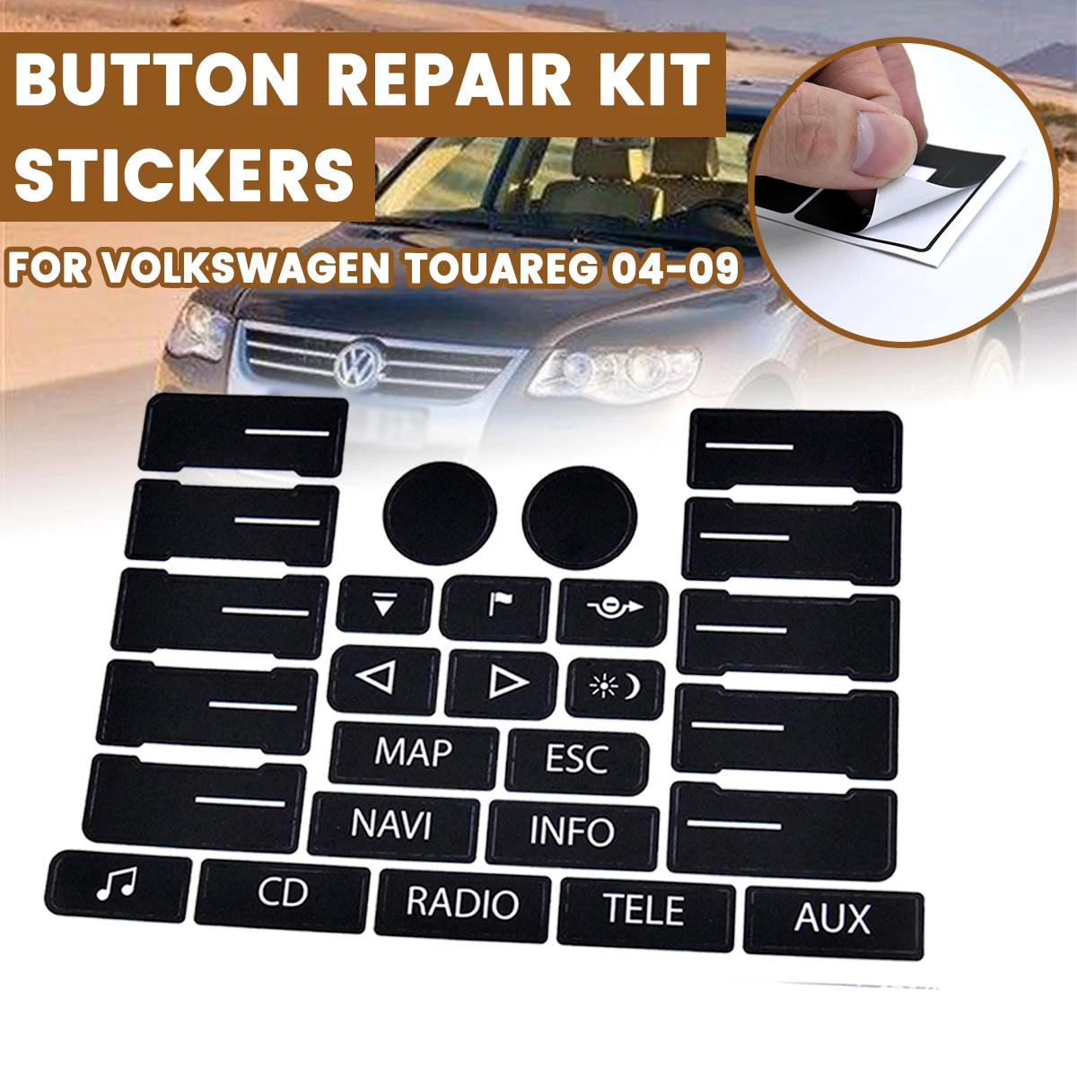1 шт. Стикеры для ремонта автомобиля навигация стерео радио переключатель