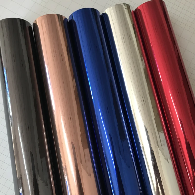 

50cmx500cm Multi Colors Stretchable Gloss Chrome Mirror Vinyl Car Wrap Foil Self Adhesive DIY Decals Stickers