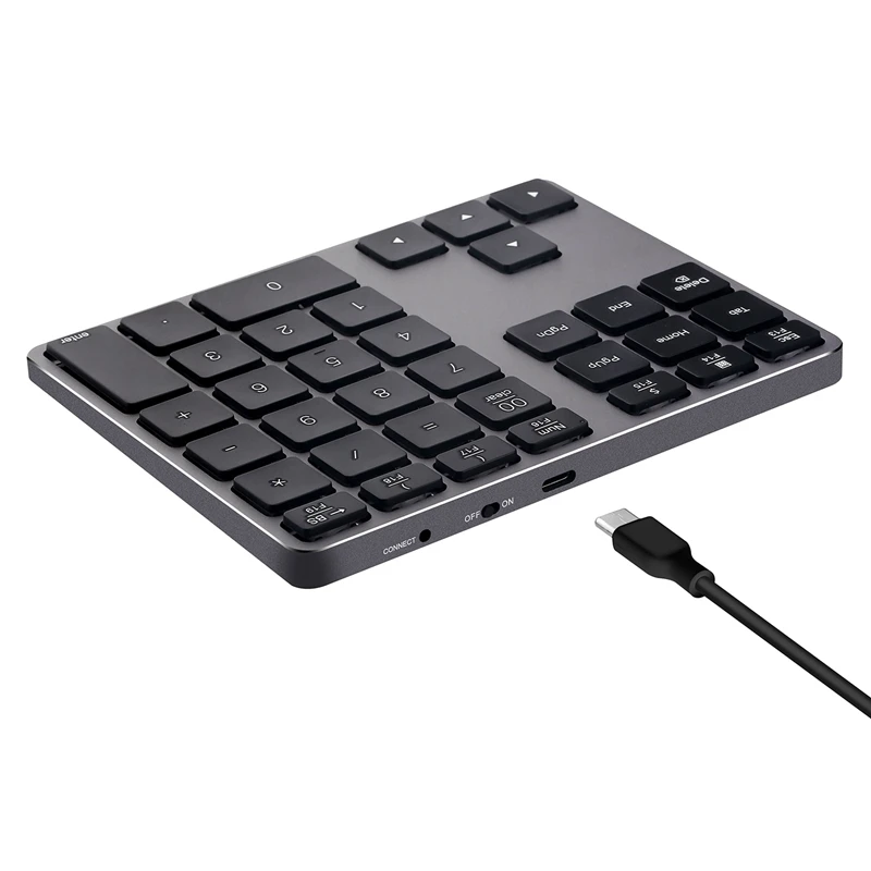 Aluminum Alloy 35 Keys Bluetooth Wireless Numeric Keypad Digital Keyboard for Windows IOS Mac OS Android Tablet Laptop | Компьютеры и