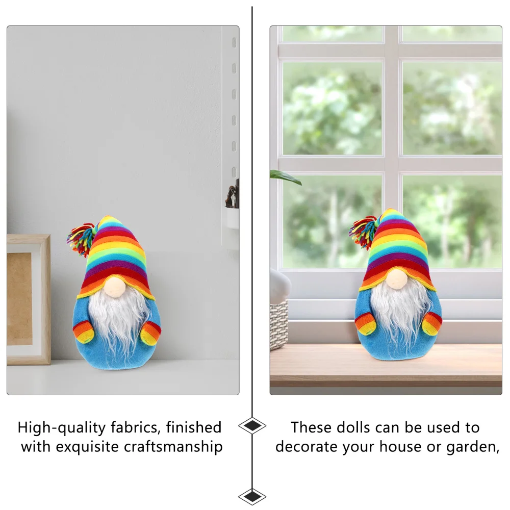 

1pc Cloth Art Colorful Gnome Doll Lovely Faceless Doll Ornament Home Decoration