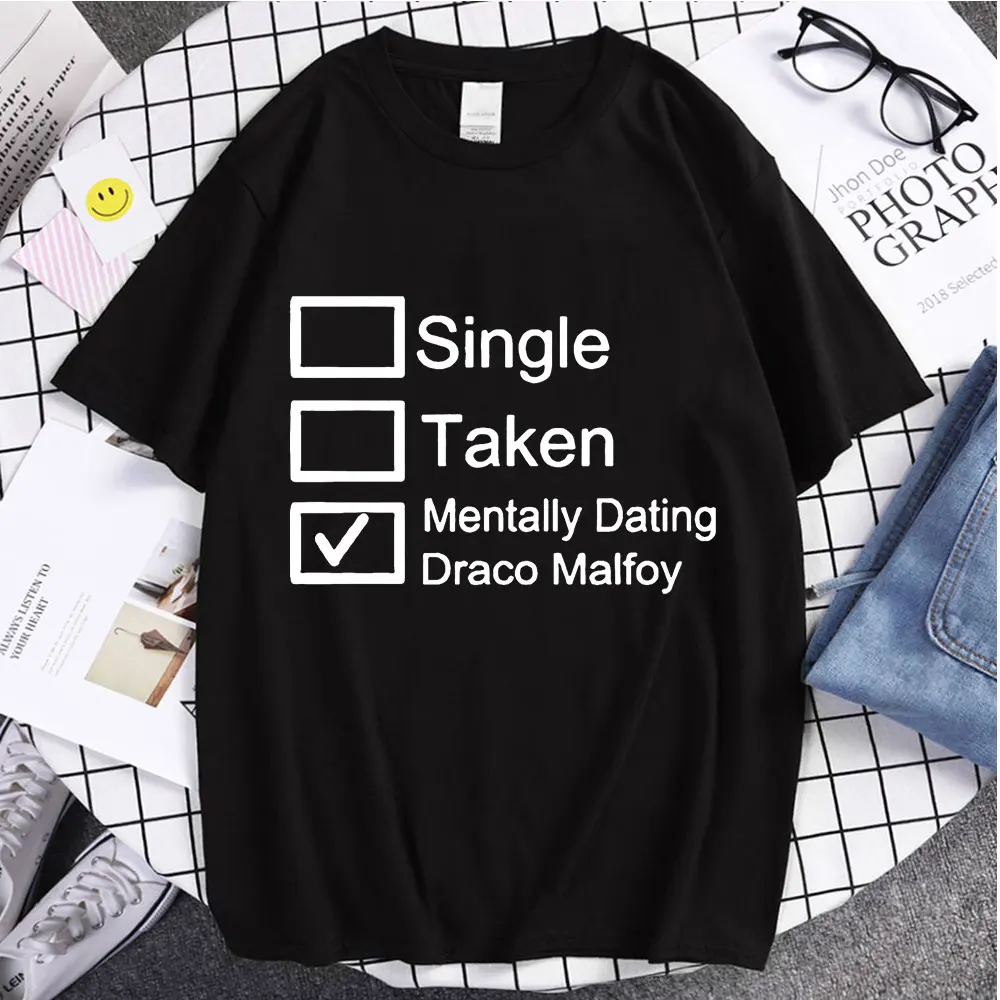 

Hot Sale Draco Malfoy Printed Couple T -Shirt Funny Cartoon Summer Tops Summer Classic Tees Ulzzang High Quality T-shirts Female