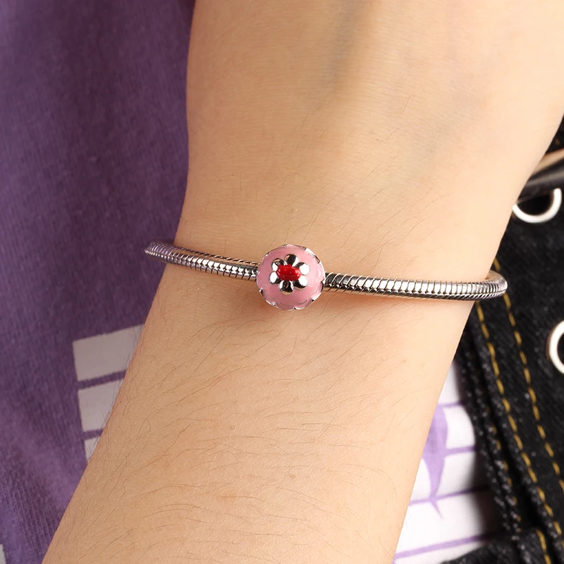 

2021 New Classic Authentic 925 Sterling Silver Shiny Ice Cream Charms Original Beads Bracelet Fine DIY Jewelry Making Women Gift