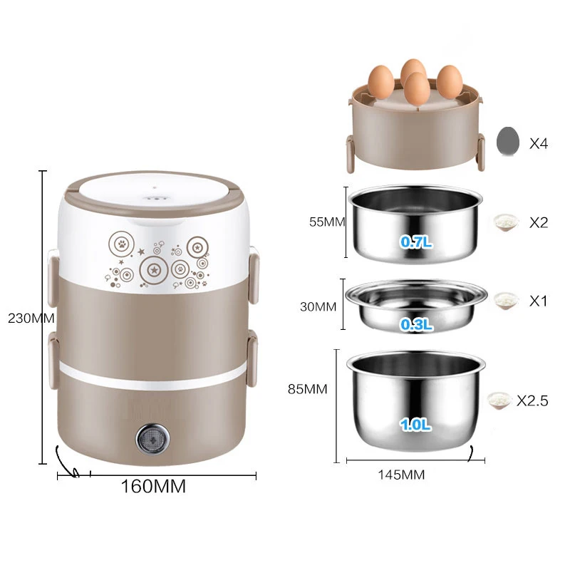 Автоматический Электрический Ланч бокс 220 В офисная школьная мини рисоварка