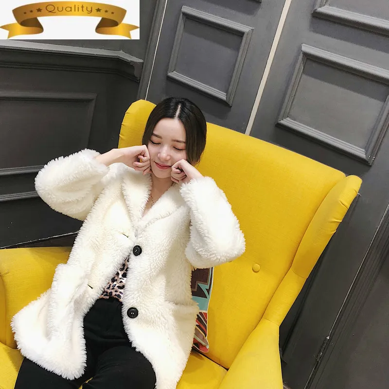 

Женская зимняя куртка из 2021 натурального меха овчина 100% шерстяная куртка корейское пальто женское зимнее пальто YY411 KJ2711