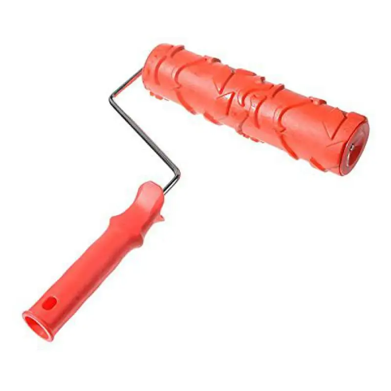 

Embossed Paint Roller Wood Pattern Painting Roller Graining Knurling with Handle DIY Wall Decoration Concrete Tools