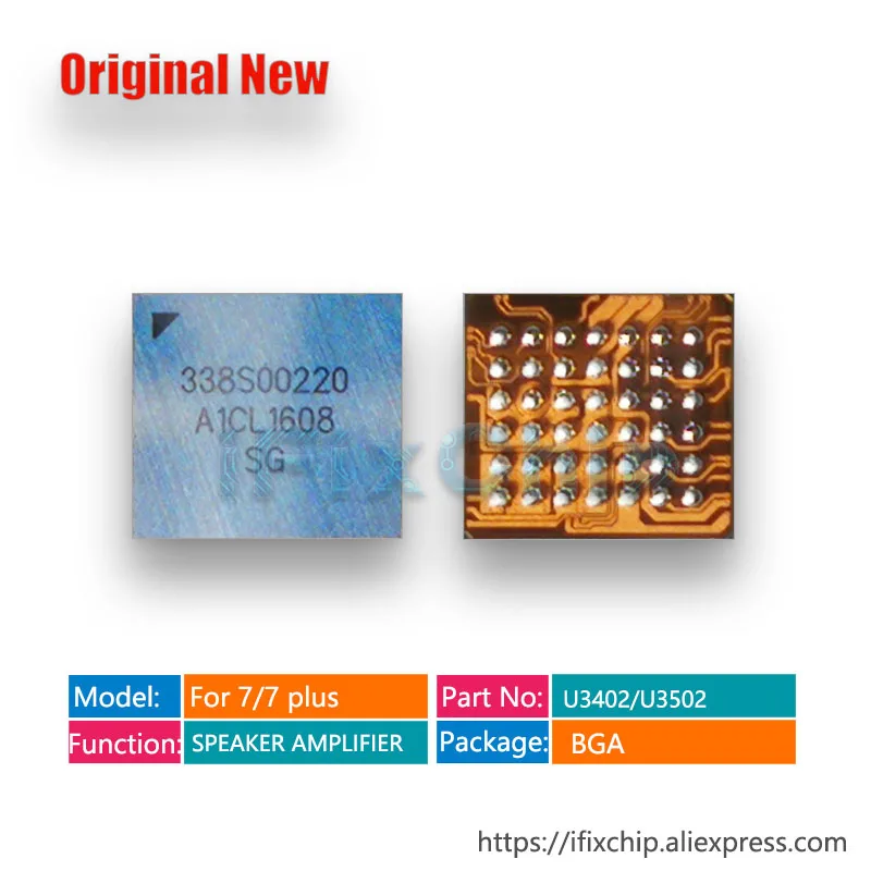 

5 шт./лот U3402/U3502 для iphone 7/7 plus/7 плюс небольшой аудио кодек ic спикер усилитель/ARC драйвер/чип