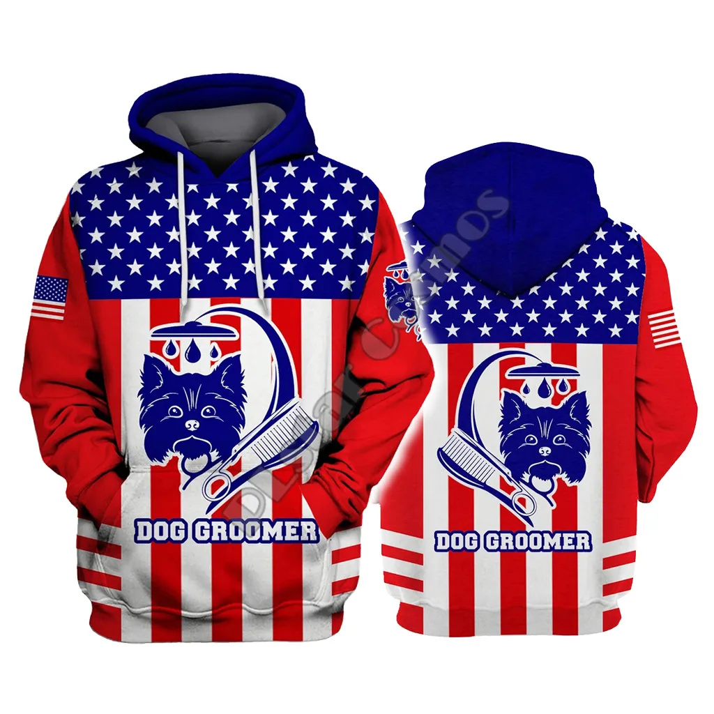 

Dog Grommer Flag USA Hoodies 3D Printed Pullover Men For Women Fashion Sweatshirts Streetwear Drop Shipping 01