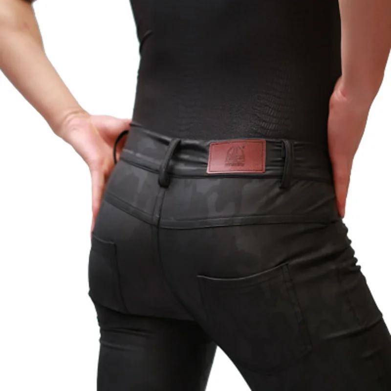 

Plus Size PU Faux Leather Slim Pencil Pants Mens Cowboy Style Tight Trousers Jogger Camouflage High Elasticity Erotic Legging