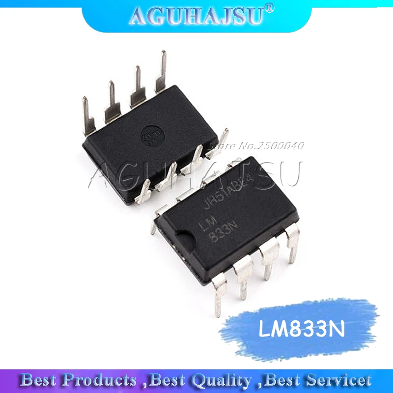 10 шт. новый и оригинальный IC LM833N DIP8 LM833 DIP 833N 8|Интегральные схемы| |