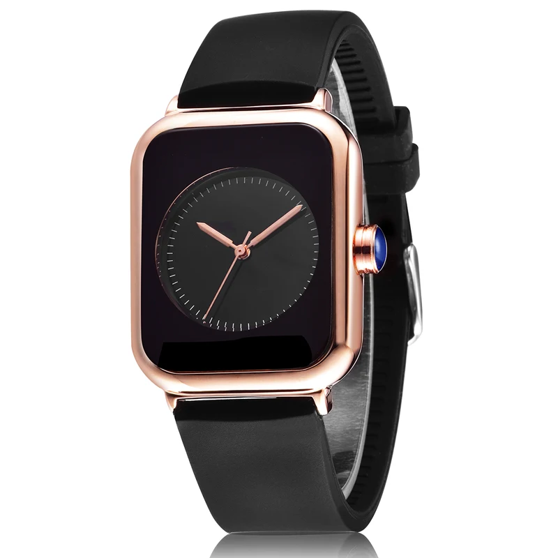 Женские часы REBIRTH женские с браслетом роскошные золотые силиконовые парные