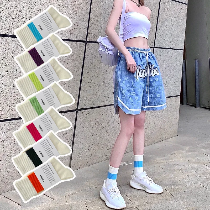 Women Socks Funny Mid-Tube Long Socks Sport Harajuku Men Running Socks Fashion Skateboard Socks Comfortable Girl Large Socks