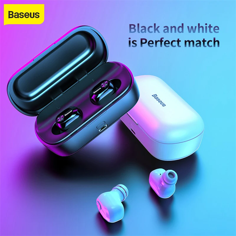 Baseus W01 TWS настоящие беспроводные блютуз наушники 5 0 умные Bluetooth Беспроводные с