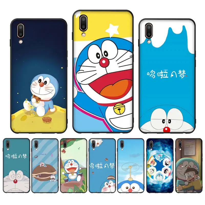 

Cartoon Anime Doraemon Phone Case For Oppo Reno Realme C3 6Pro Cover For vivo Y91C Y17 Y19 Funda Capa