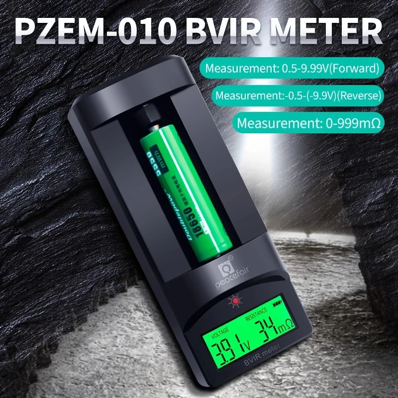 

New LCD Chargeable Portable Voltmeter Battery Internal Resistance SOC Meter For 18650 Lithium Alkaline Batteries
