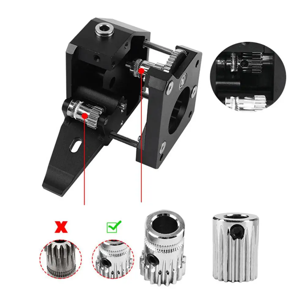 Двойной шестерни NF все металлические Bmg двойной привод экструдер для Mk8 Prusa I3 Ender3 3d