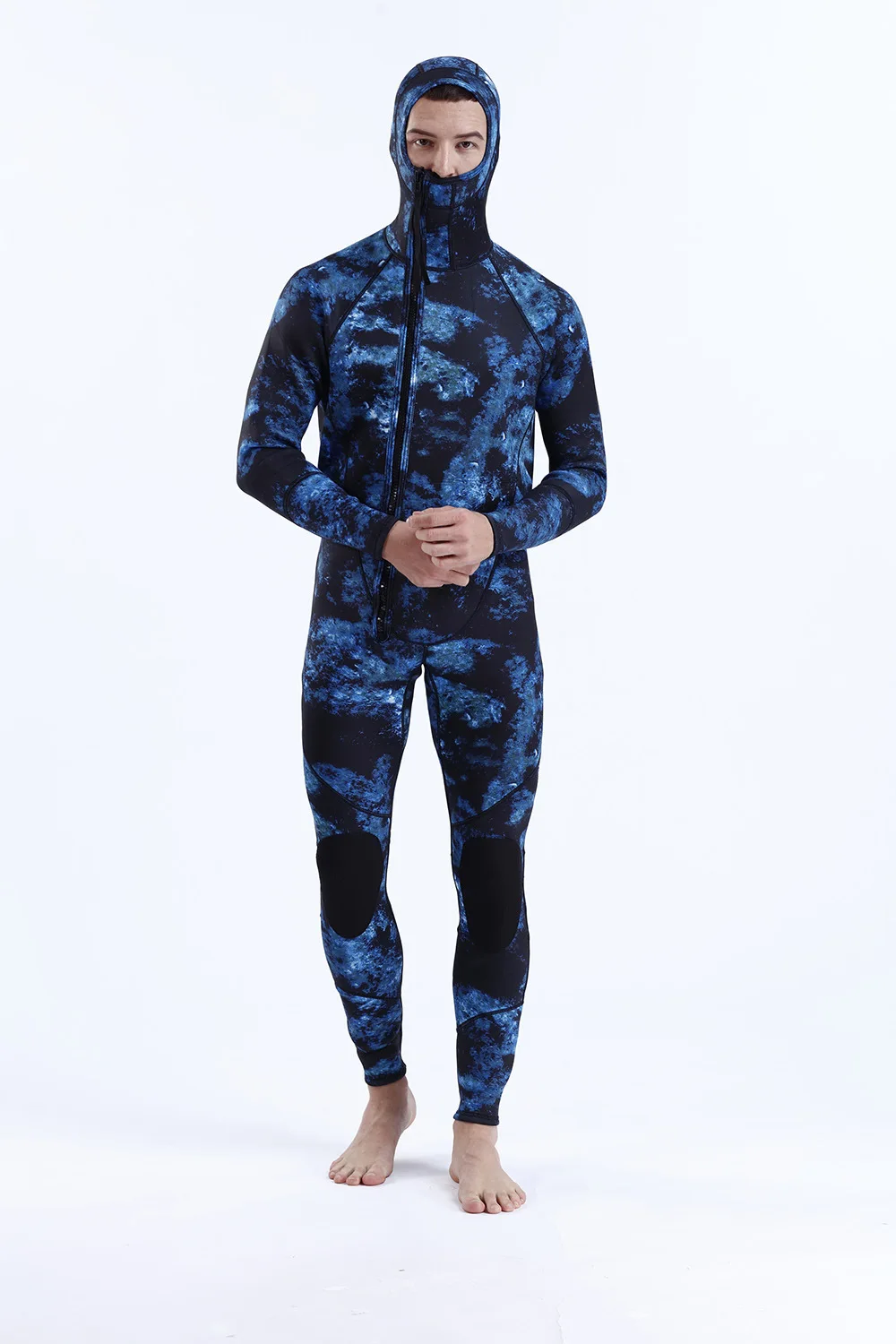 3MM Camo Neoprene Surfing Scuba Diving Snorkeling Swimming Full Body With Hooded WetSuit Spearfishing Kitesurf Beach Equipment