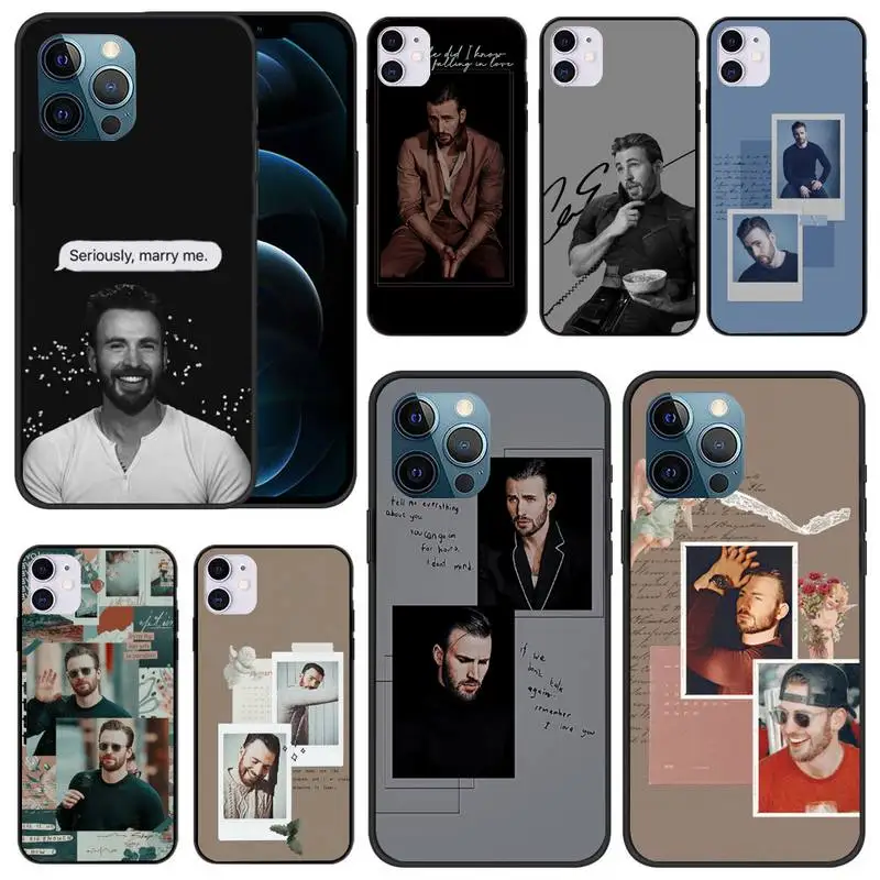 

Chris Evans Phone Case for iphone 12 13 Mini SE 2020 5 5S 6 6S Plus 7 8 Plus X XR XS 11 Pro Max Fundas Coque cover