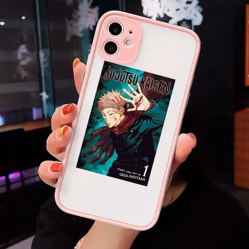

Jujutsu Kaisen Satoru Gojo anime Phone Cases matte transparent For iphone 7 8 11 12 plus mini x xs xr pro max cover