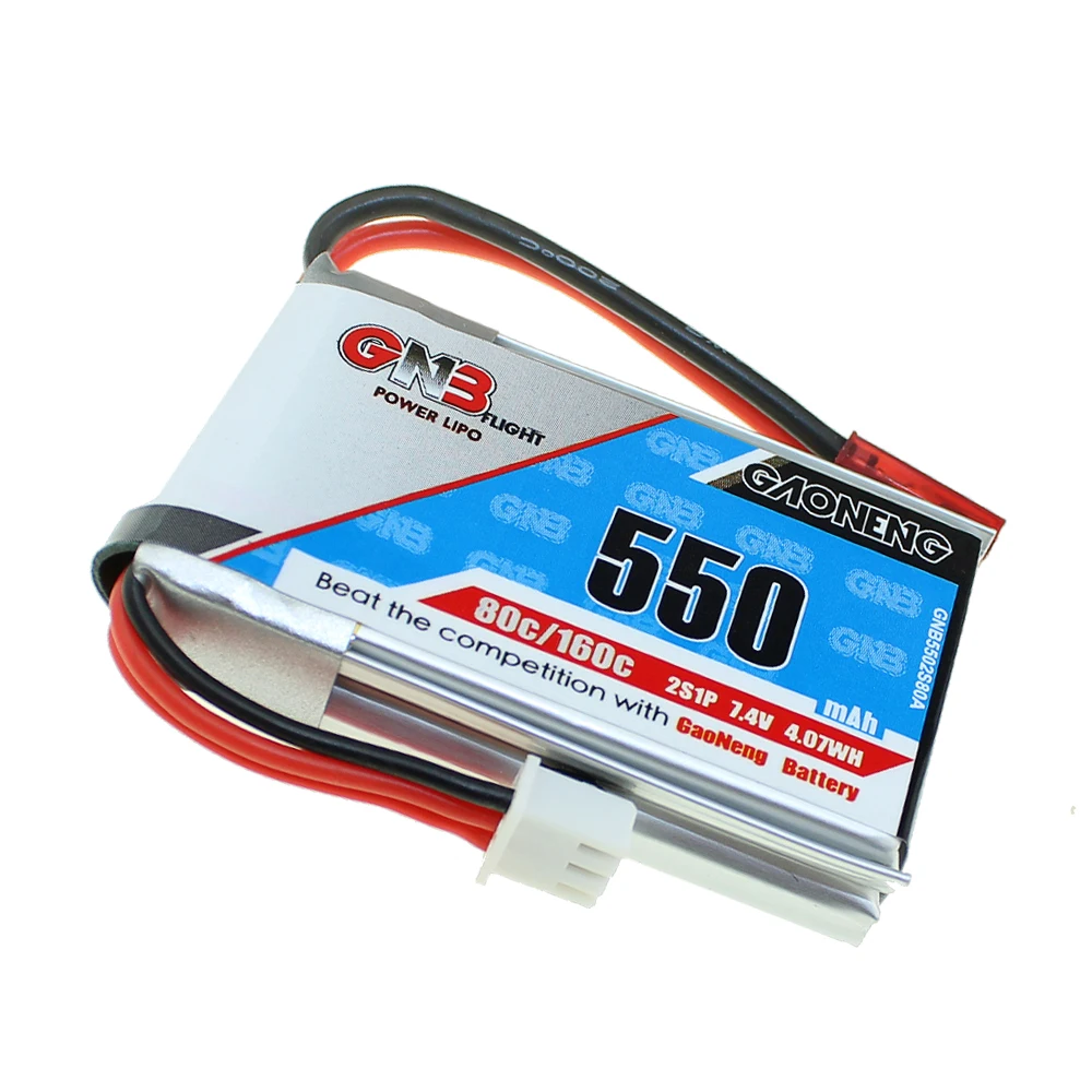 Gaoneng 2S 550mAh 7,4 V 80C/160C Lipo батарея JST XT30U-F XT60U-F разъем для FPV мини гоночный беспилотный Дрон с фиксированным крылом